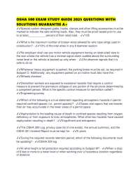 OSHA 500 EXAM STUDY GUIDE 2025 QUESTIONS WITH SOLUTIONS GUARANTEE A+