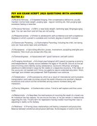 PSY 658 EXAM SCRIPT 2025 QUESTIONS WITH ANSWERS RATED A+
