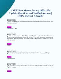 NAUI Diver Master Exam: Questions and Answers for Certification