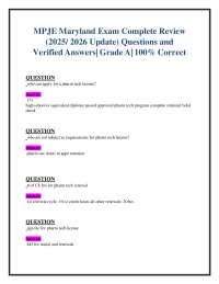 MPJE Maryland Exam Review: Questions and Answers (2025/2026 Update)
