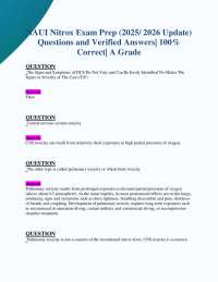 NAUI Nitrox Exam Prep (2025/ 2026 Update) Questions and Verified Answers