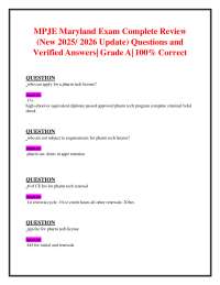 MPJE Maryland Exam Complete Review (New 2023/ 2024 Update) Questions and Verified Answers