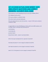 ECG and Stress Test Exam Questions and Answers