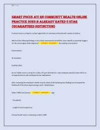 Community Health Nursing Practice Questions and Answers for RN Students