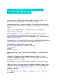 Pesticide Application and Integrated Pest Management Exam Prep