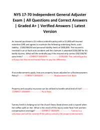 NYS Insurance Adjuster Exam Q&A: Verified Study Guide