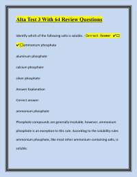 Chemistry Practice Questions: Solubility, Acids, and Gas Laws