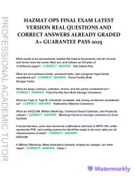 HAZMAT Operations Exam Prep: Questions and Answers for Incident Response