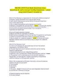 Nrcme-(dot) test bank questions 2023 questions with co