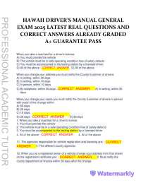 Hawaii Driver's License Exam Prep 2025: Practice Questions and Answers