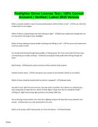 Firefighter Driver License Test Prep: 2025 Q&A Guide