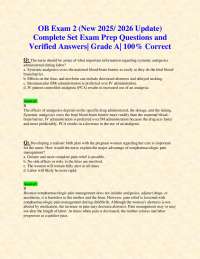 Obstetric Nursing Exam Prep: Pain Management in Labor
