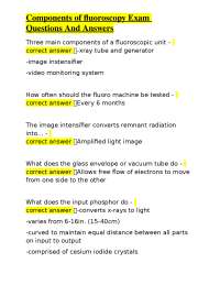 Fluoroscopy Exam Q&A: Key Components and Principles