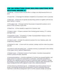 COB 300 OPERATIONS EXAM 2025/2026 QUESTIONS WITH SOLUTIONS GRADED A+
