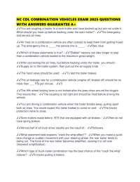 NC CDL Combination Vehicles Exam: Q&A for A+ Success