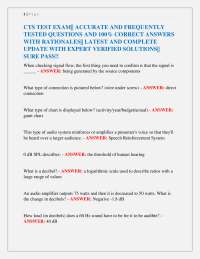 CTS TEST EXAM|| ACCURATE AND FREQUENTLY TESTED QUESTIONS AND 100% CORRECT ANSWERS