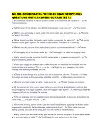 NC CDL Combination Vehicles Exam Prep: 2025 Q&A Guide for A+ Results