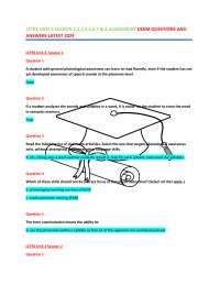 LETRS UNIT 2 SESSION 1,2,3,4,5,6,7 & 8 ASSESSMENT EXAM QUESTIONS AND ANSWERS LATEST 2024
