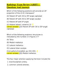 Radiology Exam Review: ARRT Questions and Answers