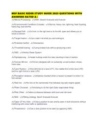 Motorcycle Rider Safety: MSF Basic Study Guide with Key Questions and Answers