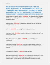 RBT Exam Prep: ABA Principles and Practice Questions