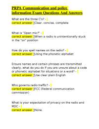 Police Radio Communication Exam Prep: Questions & Answers