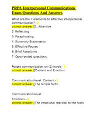Interpersonal Communication Exam Q&A: Law Enforcement