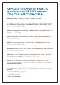 Ohio Lead Risk Assessor Exam Q&A 2025-2026