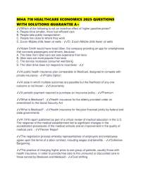 Healthcare Economics: Questions and Answers for Exam Preparation