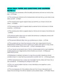 NCOA FINAL PAPER 2025 QUESTIONS AND ANSWERS RATED A+