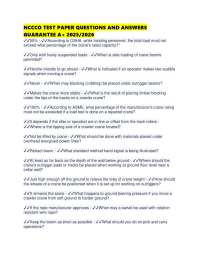 NCCCO TEST PAPER QUESTIONS AND ANSWERS GUARANTEE A+ 2025/2026