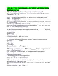 IBUS 401 TEST PAPER 2025 QUESTIONS WITH ANSWERS GUARANTEE A+