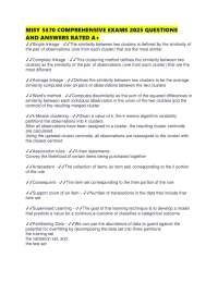 Business Analytics Comprehensive Exam Q&A
