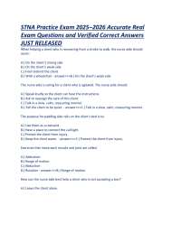 STNA Practice Exam 2025-2026: Real Questions & Answers for Nurse Aide Certification