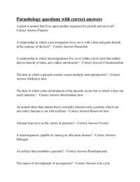 Parasitology Q&A: Understanding Parasites, Hosts, and Transmission