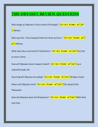 The Odyssey: Review Questions and Answers