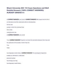 Sociology Exam Questions and Answers: Understanding Social Theories