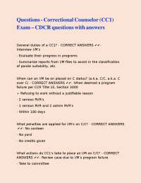 CDCR Correctional Counselor Exam Questions and Answers: A Comprehensive Study Guide