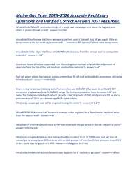 Maine Gas Exam Prep: 2025-2026 Questions and Answers