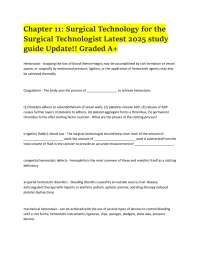 Surgical Technology Chapter 11 Test Bank | Hemostasis, Wound Care & Sutures | 2025 Update