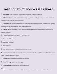 IAAO 102 STUDY REVIEW 2025 UPDATE