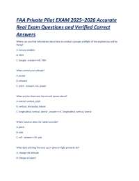 FAA Private Pilot Exam Prep 2025-2026: Questions and Answers