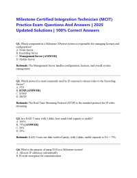 Milestone Certified Integration Technician (MCIT) Practice Exam Questions And Answers | 20