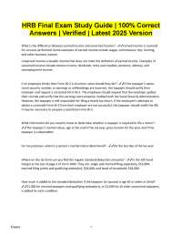 HRB Tax Law Final Exam Study Guide 2025