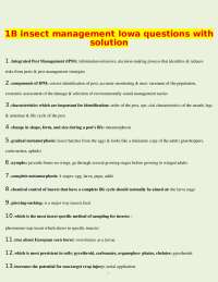 Insect Management Iowa: IPM Questions and Solutions