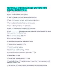 Animal Science Exam Prep: Q&A for A+ Success