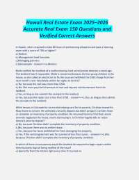 Hawaii Real Estate Exam Prep 2025-2026: Questions and Answers
