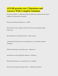 ASVAB Practice Test: Questions and Answers with Solutions