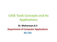 CASE Tools: Concepts and Applications in Software Engineering