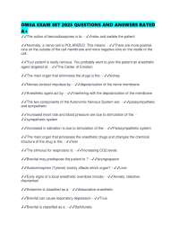 OMSA EXAM SET 2025 QUESTIONS AND ANSWERS RATED A+